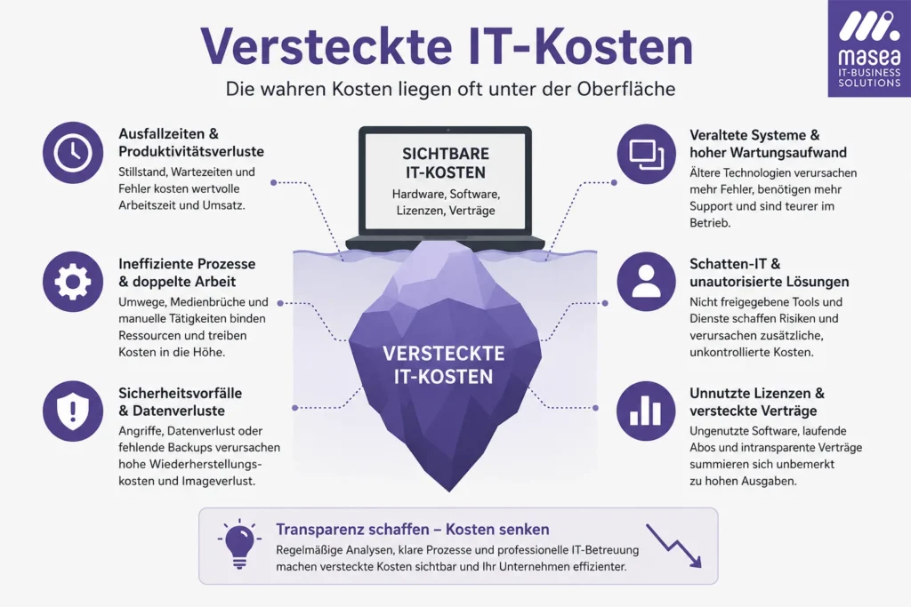 Versteckte IT-Kosten Visualisierung